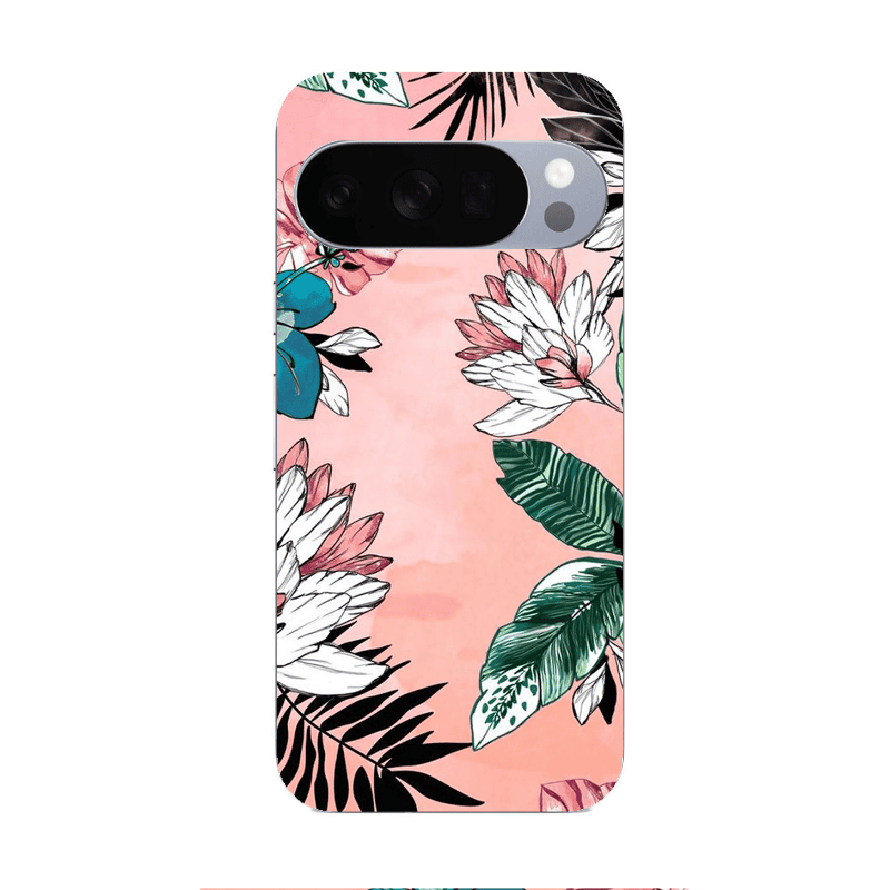 Google Pixel 10 Pro XL Tropical flowers Transparent Silicone TPU Θήκη